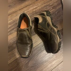 Merrell Men’s Moab Rover Moc Kangaroo Brown Oiled Leather Size 10 Shoes